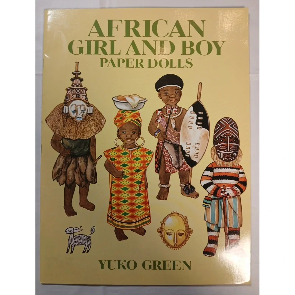 African Girl and Boy Paper Dolls by Yuko Green‎ (1997, Trade Paperback)